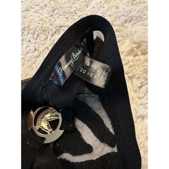 Honey Birdette PRUDENCE🖤 Black Zebra Cheeky Brazilian Brief XS - Picture 3 of 3